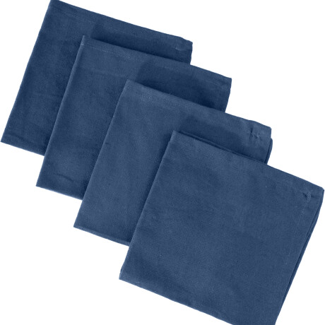 PACK DE 4 SERVILLETAS LINO-Y-ALGODON AZUL LINO