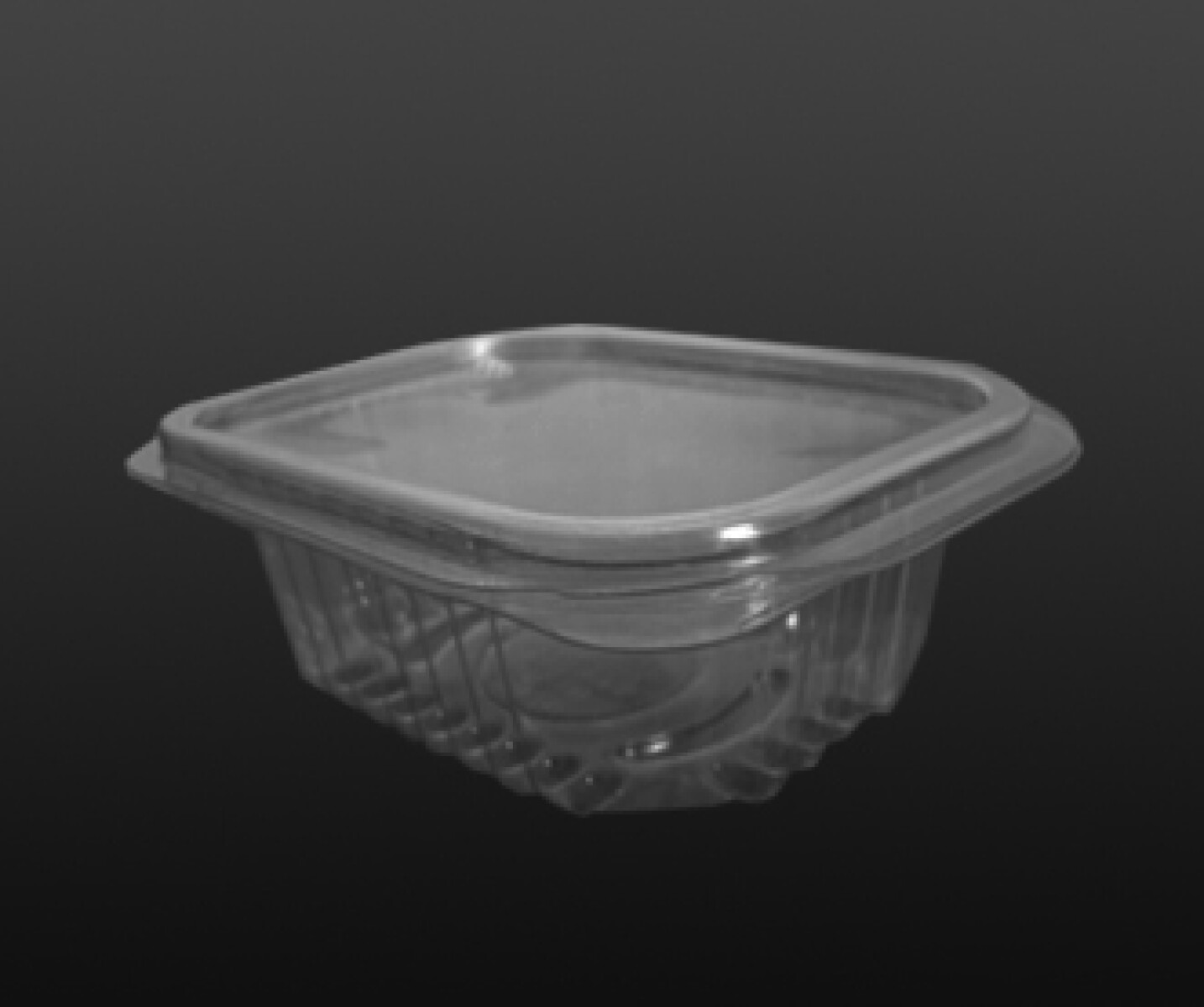 BANDEJA PET CRISTAL CON TAPA BISAGRA 9.5X7X3 CM. 