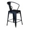 SILLA TOLIX METALICA CON POSABRAZOS Silla Tolix Metálica Con Posabrazos Negra