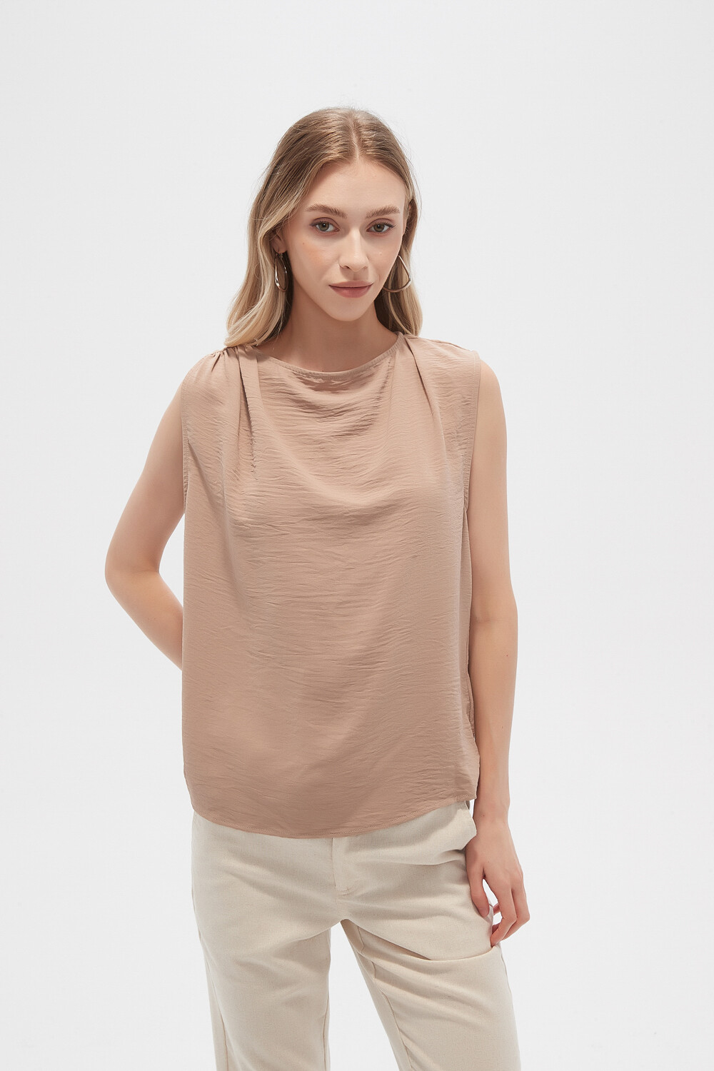 Blusa Rugla Taupe Claro