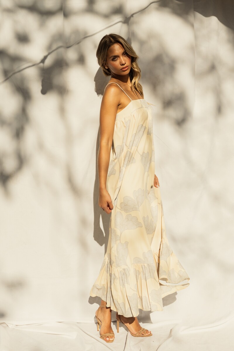 VESTIDO NICOLE MAXI SAGE IN BLOOM 