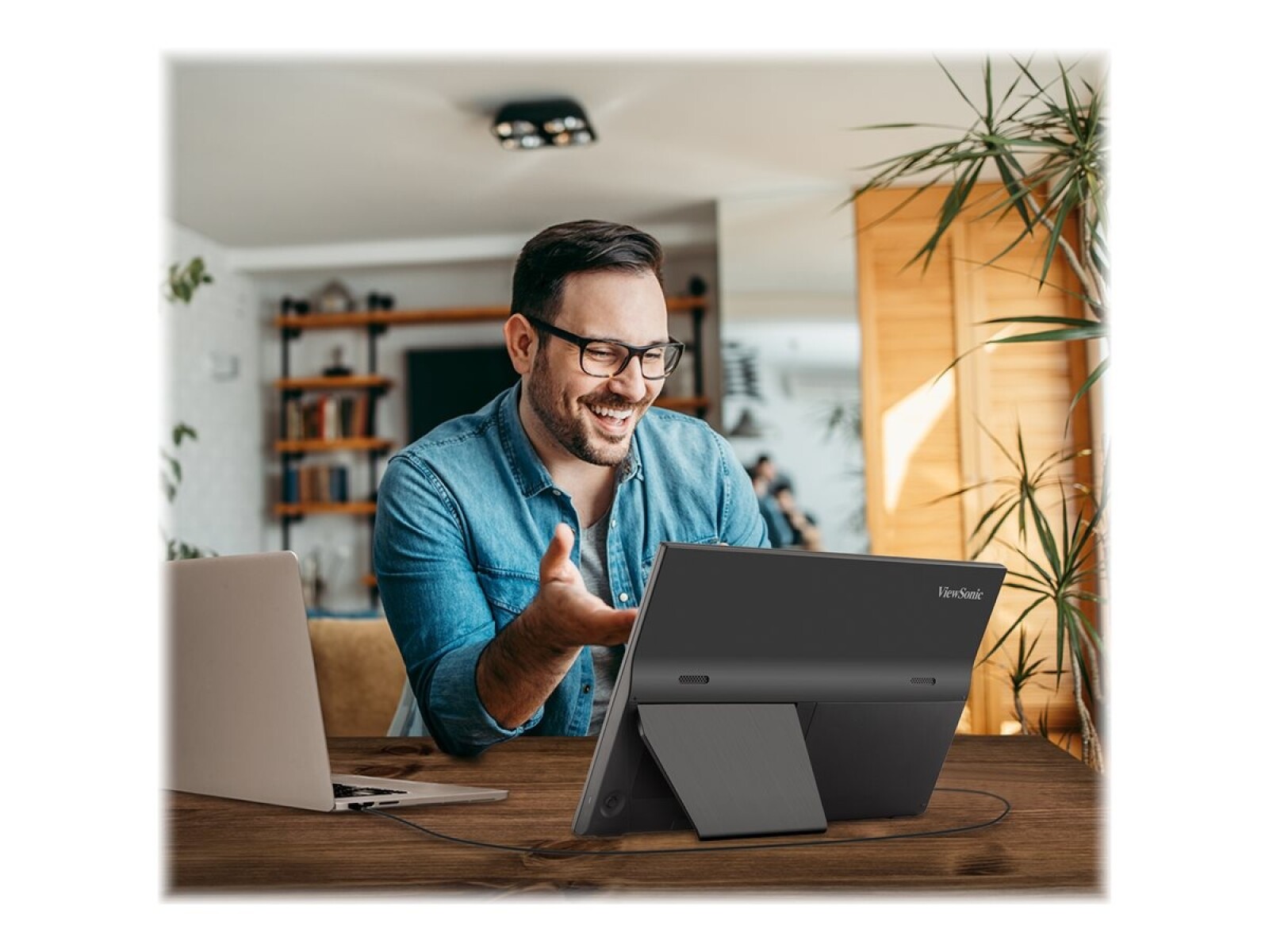 ViewSonic VA1655 - Monitor LED - 16" (15.6" visible) - portátil - 1920 x 1080 Full HD (1080p) @ 60 Hz - IPS - 250 cd/m² - 800:1 