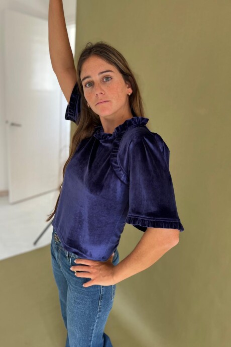 Remera Flower Azul