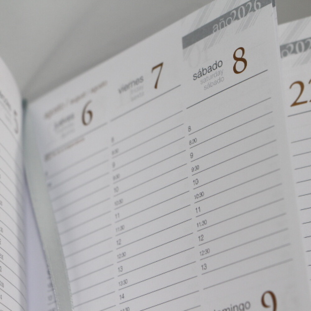 AGENDA REMEMBER PRINT 1370 TAPA CESLETE Y ROSADO