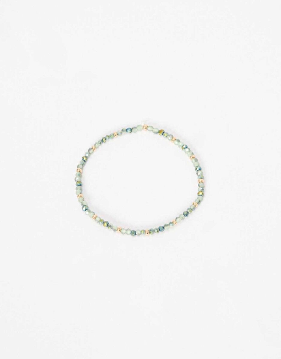 Pulsera De Beads Facetados - Verde Medio 