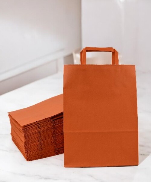 Pack x 50 - bolsa lisa 22x10x30 cm. NARANJA