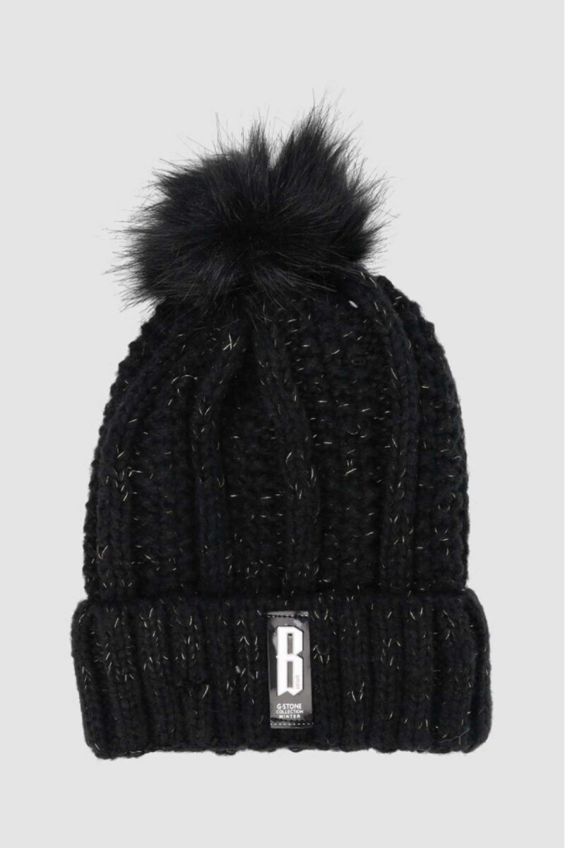 Gorro forrado dama - Negro 