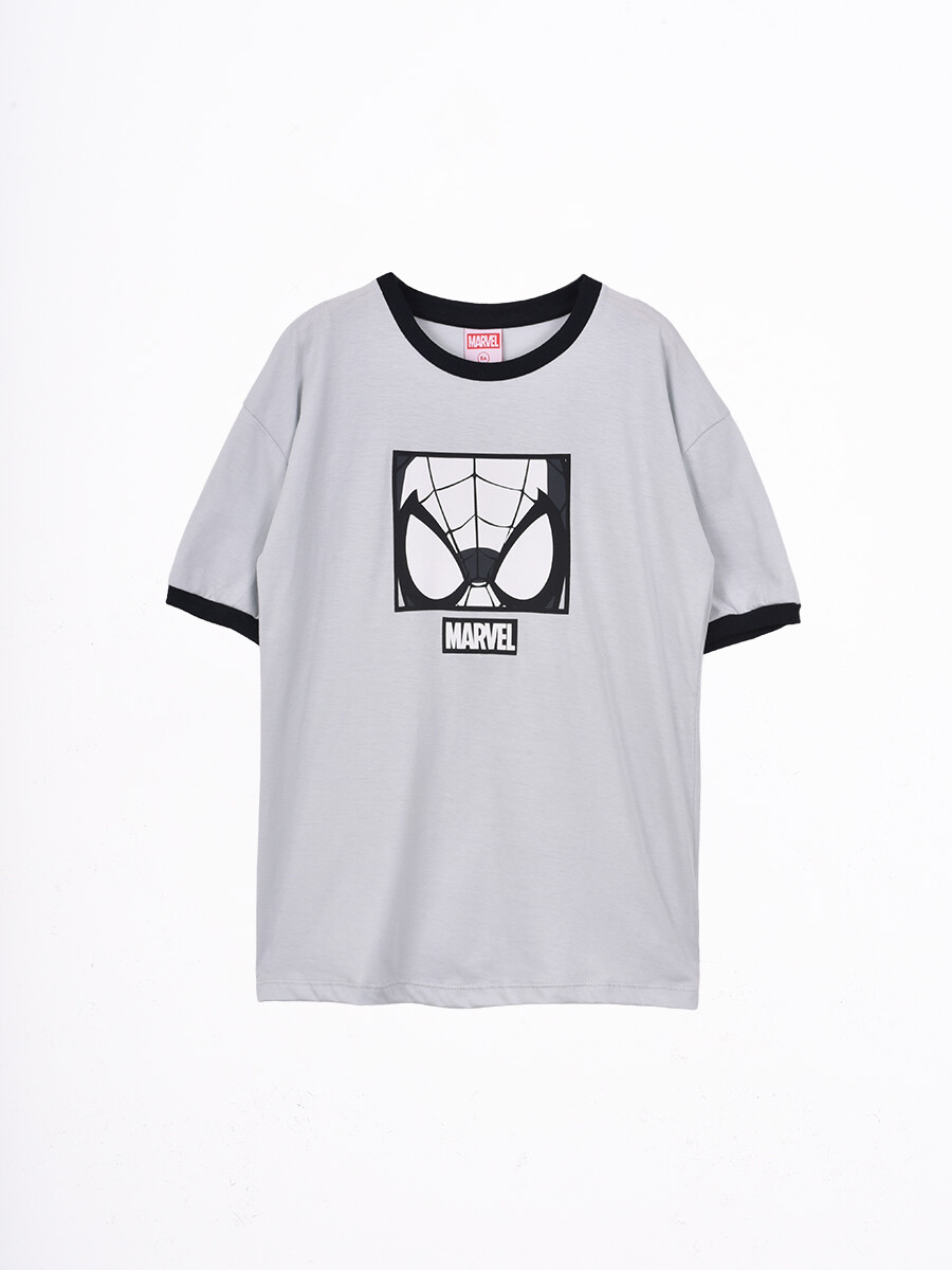 REMERA SPIDER EYES - GRIS 