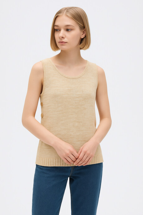 Musculosa Metrical Beige Claro