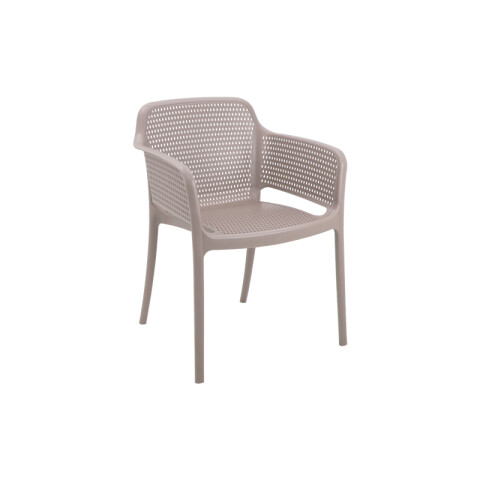 Silla apilable gamuza "GABRIELA" con posabrazos -TRAMONTINA TD0667