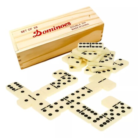 Juego De Mesa Dominó C/ 28 Fichas + Estuche En Madera Juego De Mesa Dominó C/ 28 Fichas + Estuche En Madera
