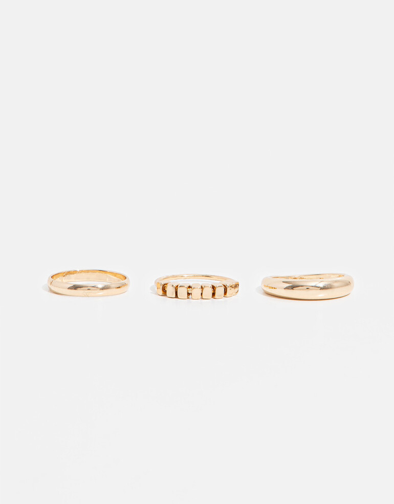 Sets Anillos Metal Set Anillos De Metal - Dorado