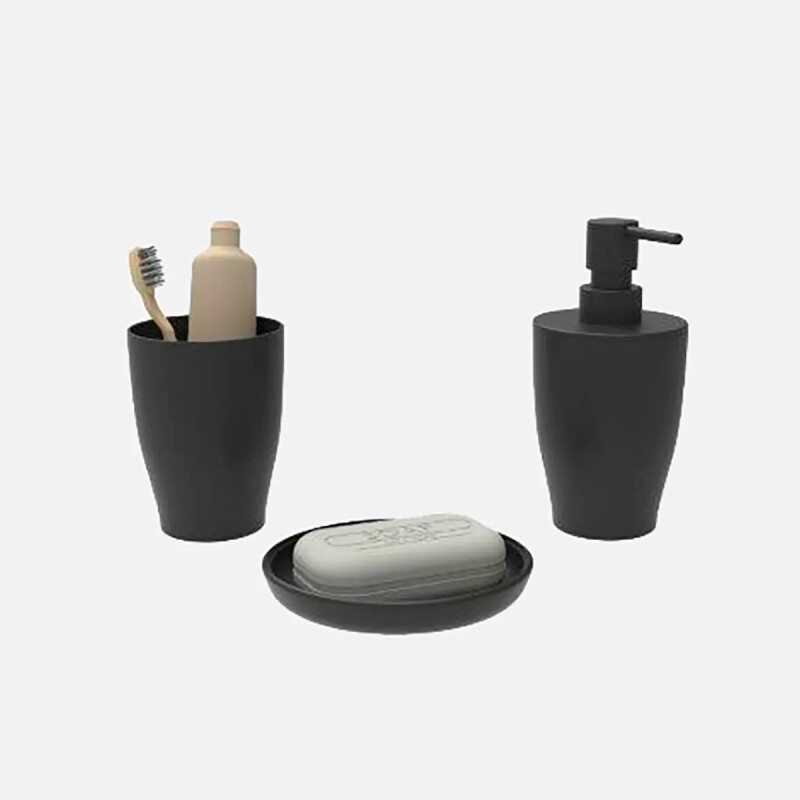 Set de baño 3 piezas Pure GRIS