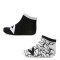 Medias de Mujer Converse x2 Craquel Blanco - Negro