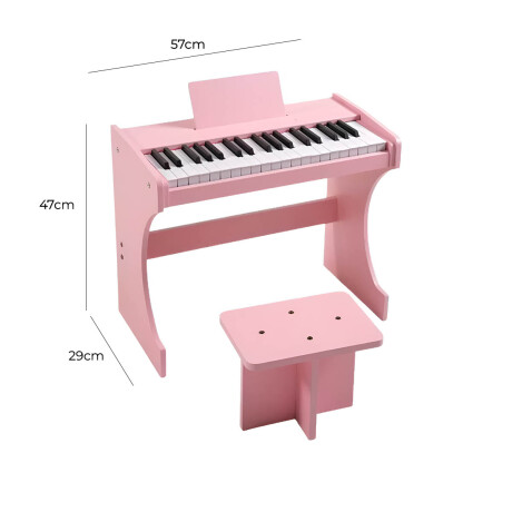 Órgano Teclado Musical Madera Clásico Beethoven Niño Rosa