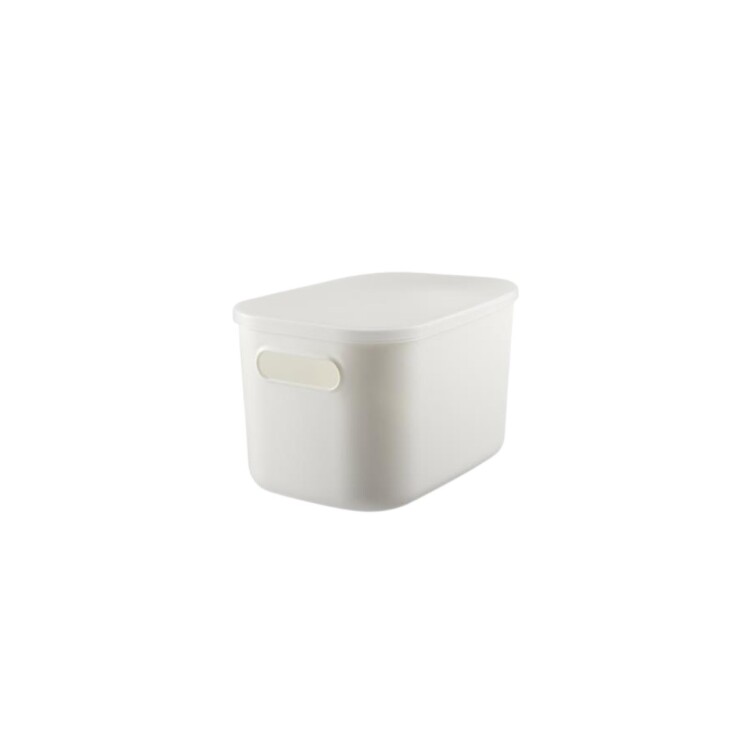 CAJA CESTO ORGANIZADOR 8 LITROS 26X18,2X16,3CM GRIS