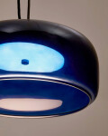 Lámpara de techo Reig de cristal azul Ø 38 cm