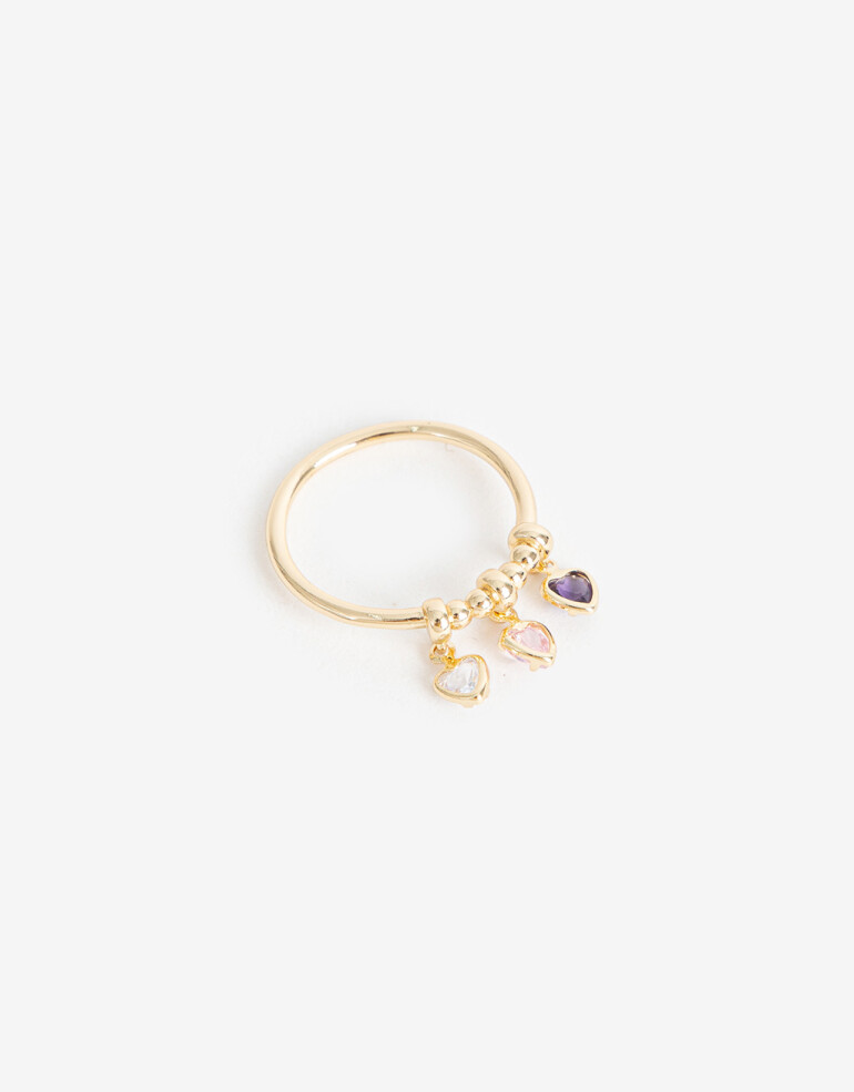 Anillos Chicos Cubic zirconia Anillo Corazón Cubic Zirconia - Dorado
