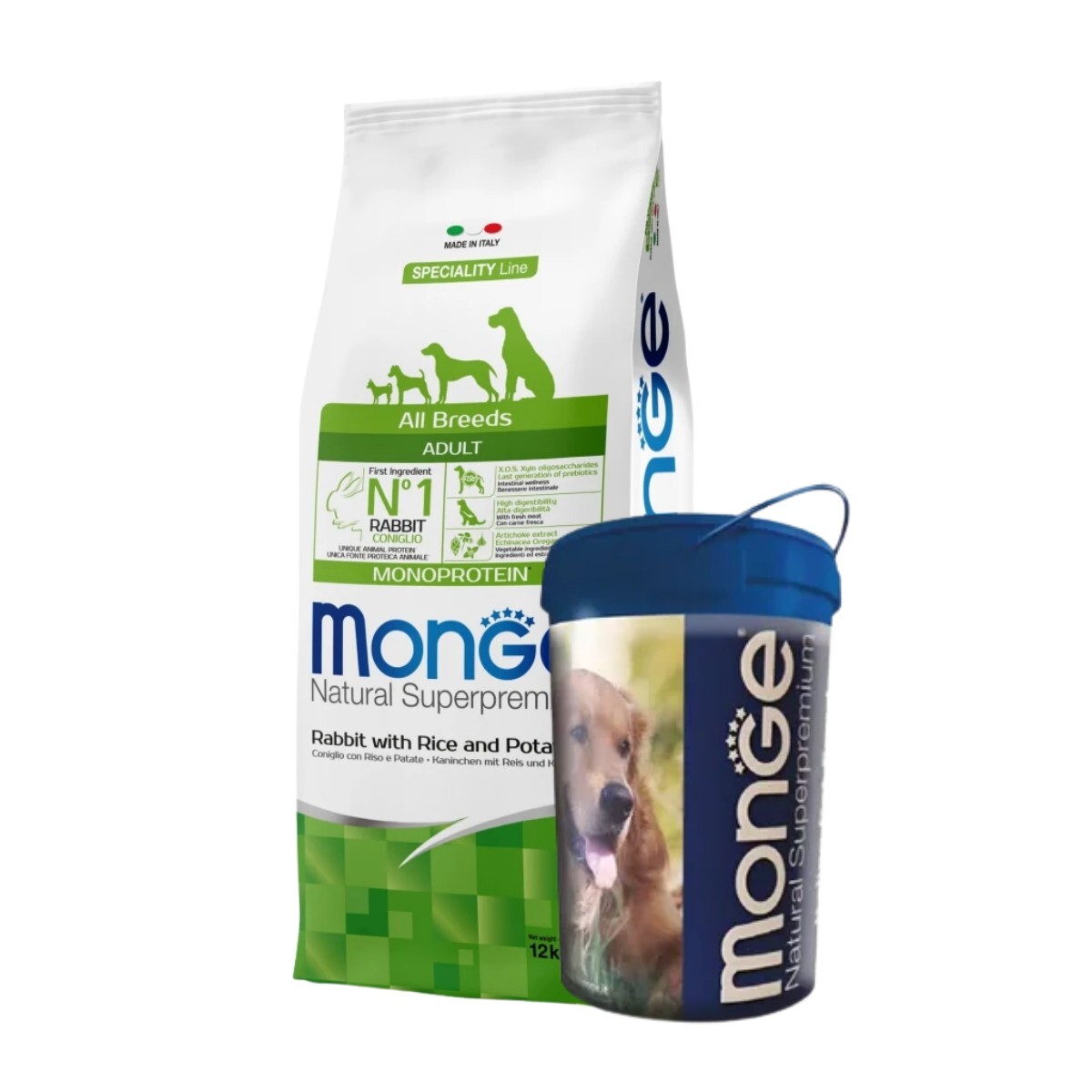 MONGE MONOPROTEÍNA ALL BREEDS ADULT RABBIT 12 KG 