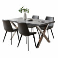 Juego De Comedor 4 Sillas Ecocuero Mesa Patas Metalicas Juego De Comedor 4 Sillas Ecocuero Mesa Patas Metalicas