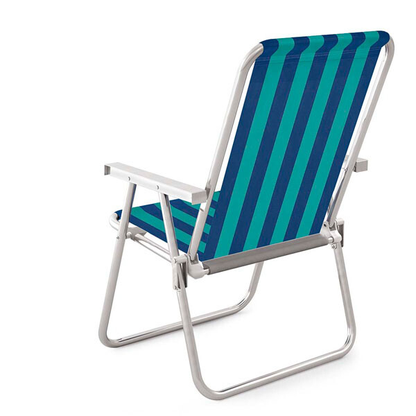 SILLA ALTA COMFORT A/B ALUMINIO-RAYAS MULTICOLOR