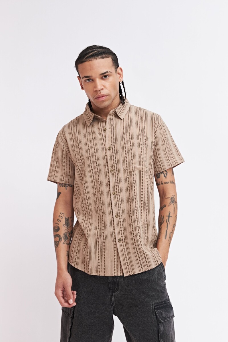 CAMISA RAY - MARRON 