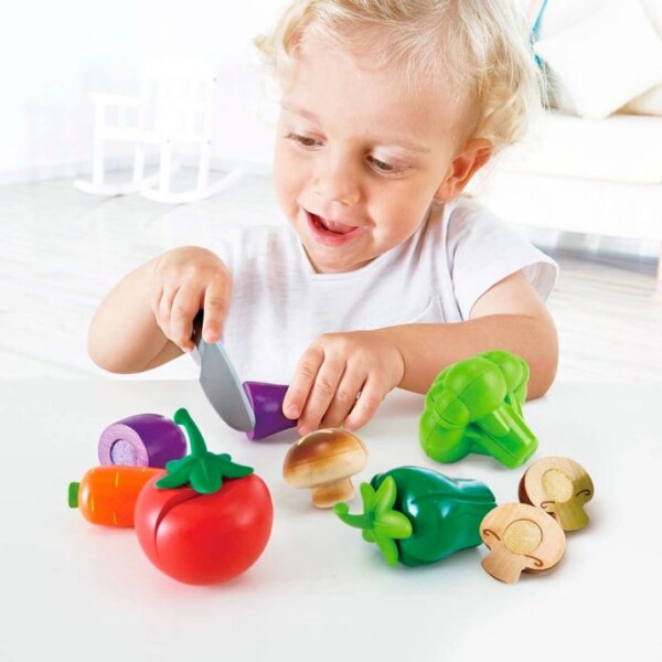 Set verduras madera para cortar HAPE Set verduras madera para cortar HAPE