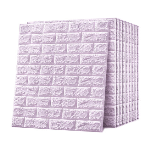 Revestimiento Pared Adhesivo Fácil Colocación Piedra X20 Un Variante Color Lila
