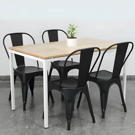 Silla Tolix Metálica Acero Industrial Sandman Comedor Negro