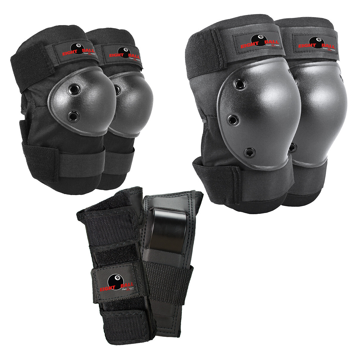 Pack Protecciones para Niños / Adolescentes Eight Ball 3PK Negro CP3 14+ 