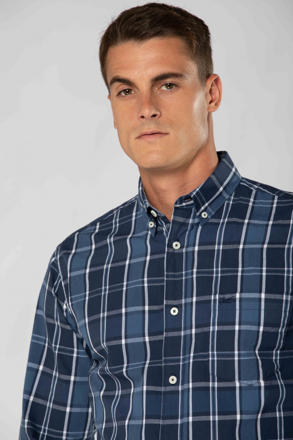 CAMISA A CUADROS Piedra