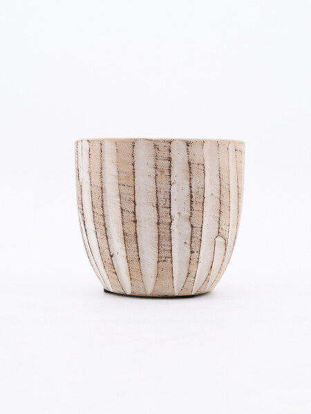 MACETA RUSTIC BLANCO