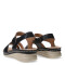Sandalia de Mujer Lady Confort COPER con materiales combinados y tobillera con velcro Negro