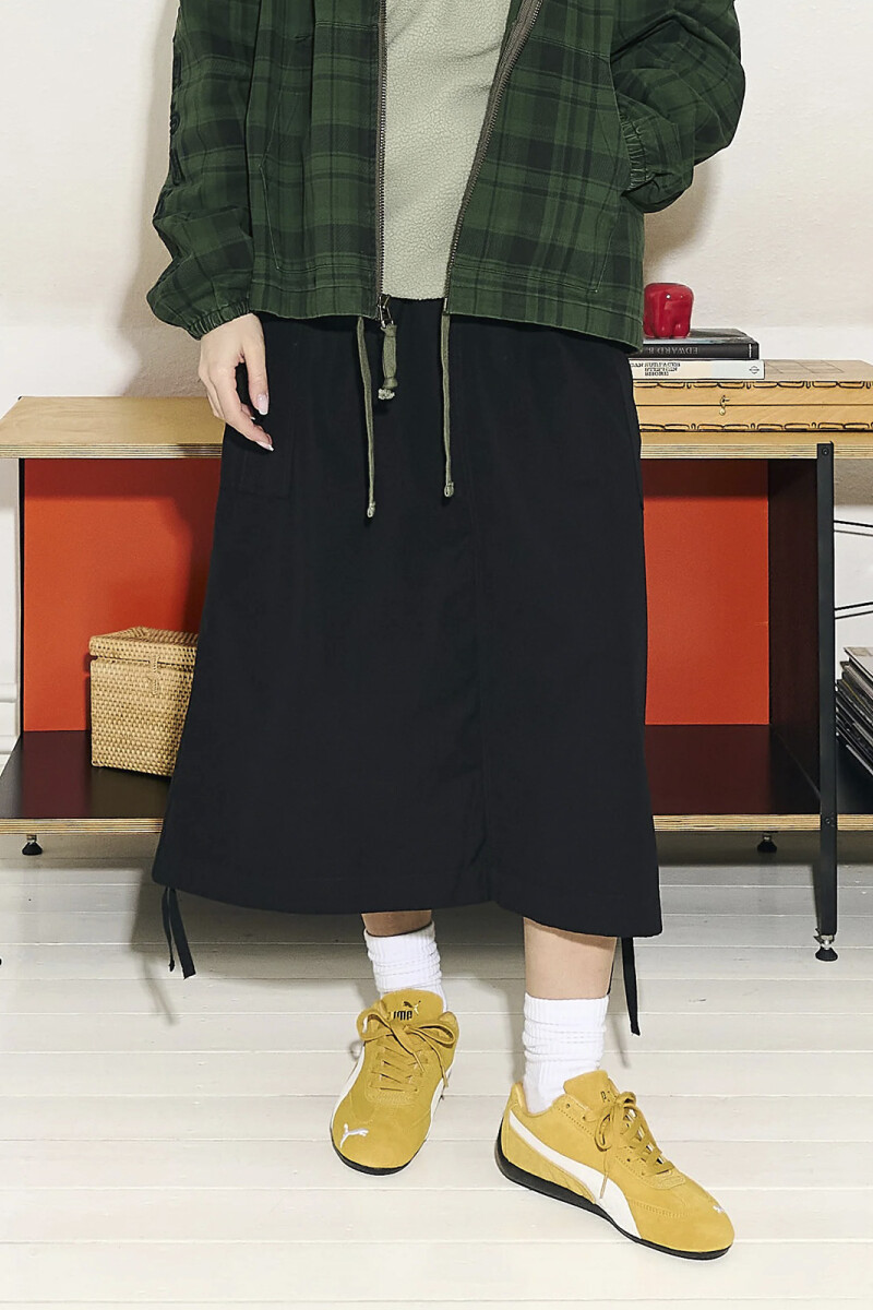 W' CARGO SKIRT LONG Negro