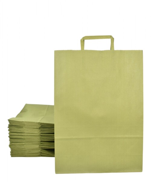 Pack x 100 - bolsa lisa 30x12x41 cm. VERDE CARDAMOMO