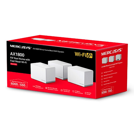 Access Point Mercusys Halo H70X 2,4GHZ/5GHZ AX1800 Pack X3 001