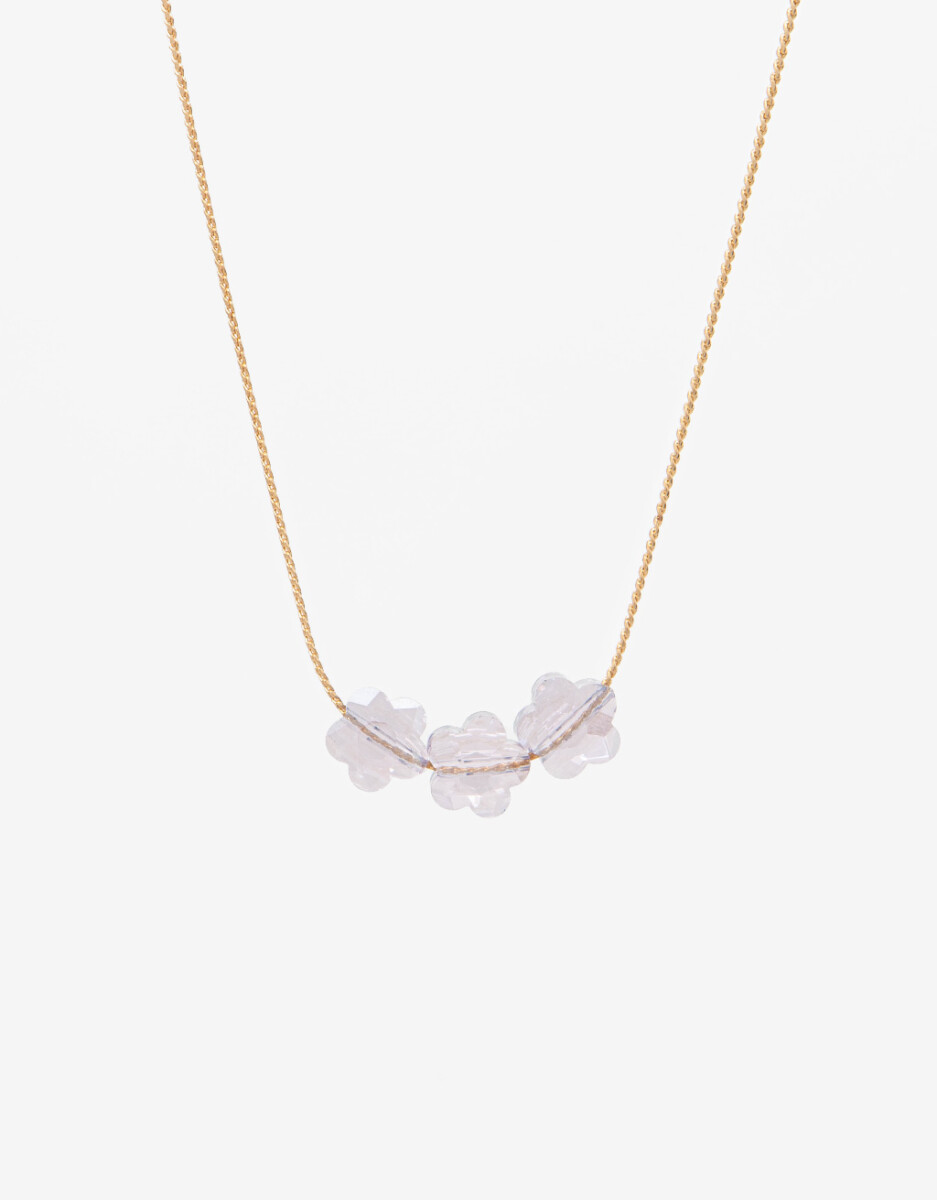 Collar Con Dije Corazones Acrílico 