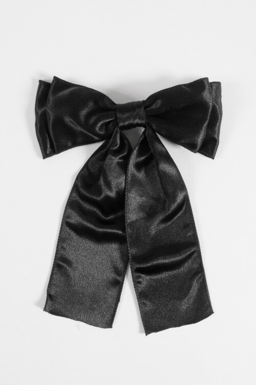 Broche moña oversize negro