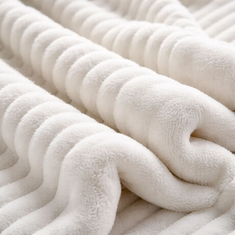 Manta Polar Velvet Fleece Frazada Pana Terciopelo 127x152cm Blanco