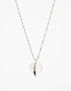 Cadena Corta con Dije Piedras Cadena De Acero Con Dije Piedra - Cristal