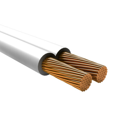 CABLE GEMELO UNIFILAR CBT 2X1MM DIORS (ROLLO 100M) - BLANCO Cable Gemelo Unifilar CBT 2x1mm