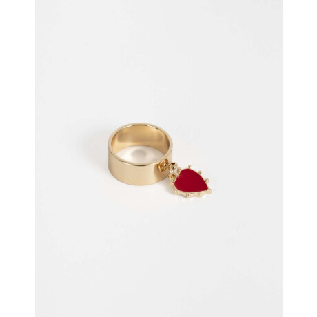 Anillo Con Corazón Dorado