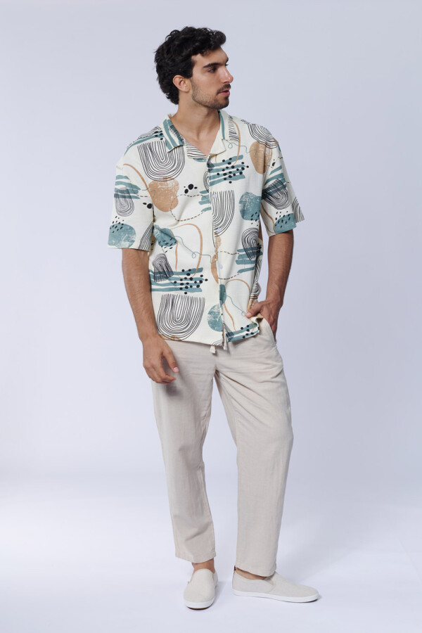 Pantalón de lino Beige