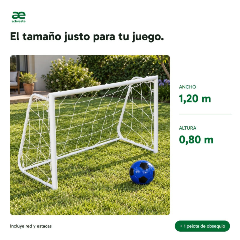 Arco de fútbol Entrenamiento 120 × 80 cm con red y pelota Arco de fútbol Entrenamiento 120 × 80 cm con red y pelota