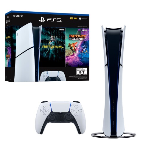 PlayStation 5 Slim 1TB Digital- Incluye 2 juegos(Returnal + Ratchet & Clank) PlayStation 5 Slim 1TB Digital- Incluye 2 juegos(Returnal + Ratchet & Clank)