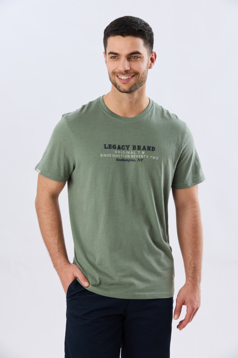 REMERA ESTAMPADA DE ALGODÓN - Verde 