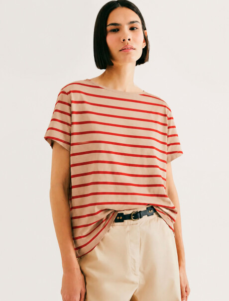 BLUSA ESTAMPADA BEIGE