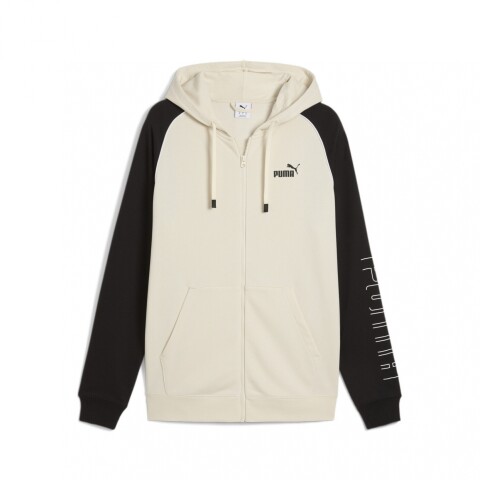 PUMA SPORT FULL ZIP HOODIE TR Beige & Black
