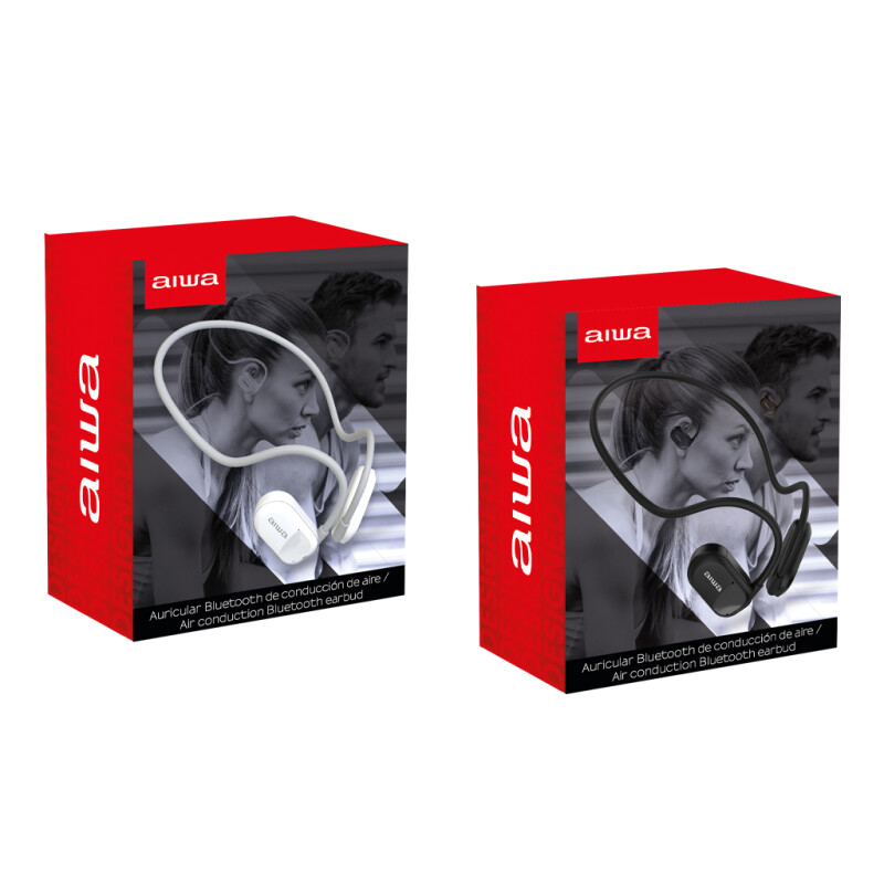 Auriculares Bluetooth de Conducción de Aire AIWA Deportivos con Micrófono incorporado Negro | AWACF1BK