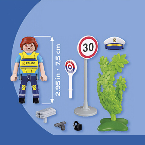 Inspector de Transito con Detector Velocidad Playmobil 11 Piezas U